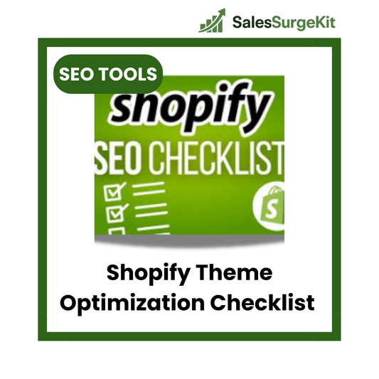 Shopify Theme Optimization Checklist (PDF)